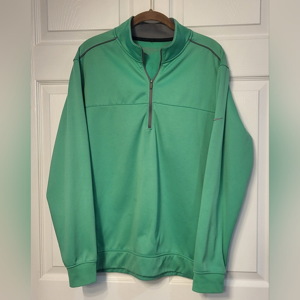 Nike Golf Tour Performance Therma-fit Green 1/4 Zip Pull Over Sweatshirt  Medium